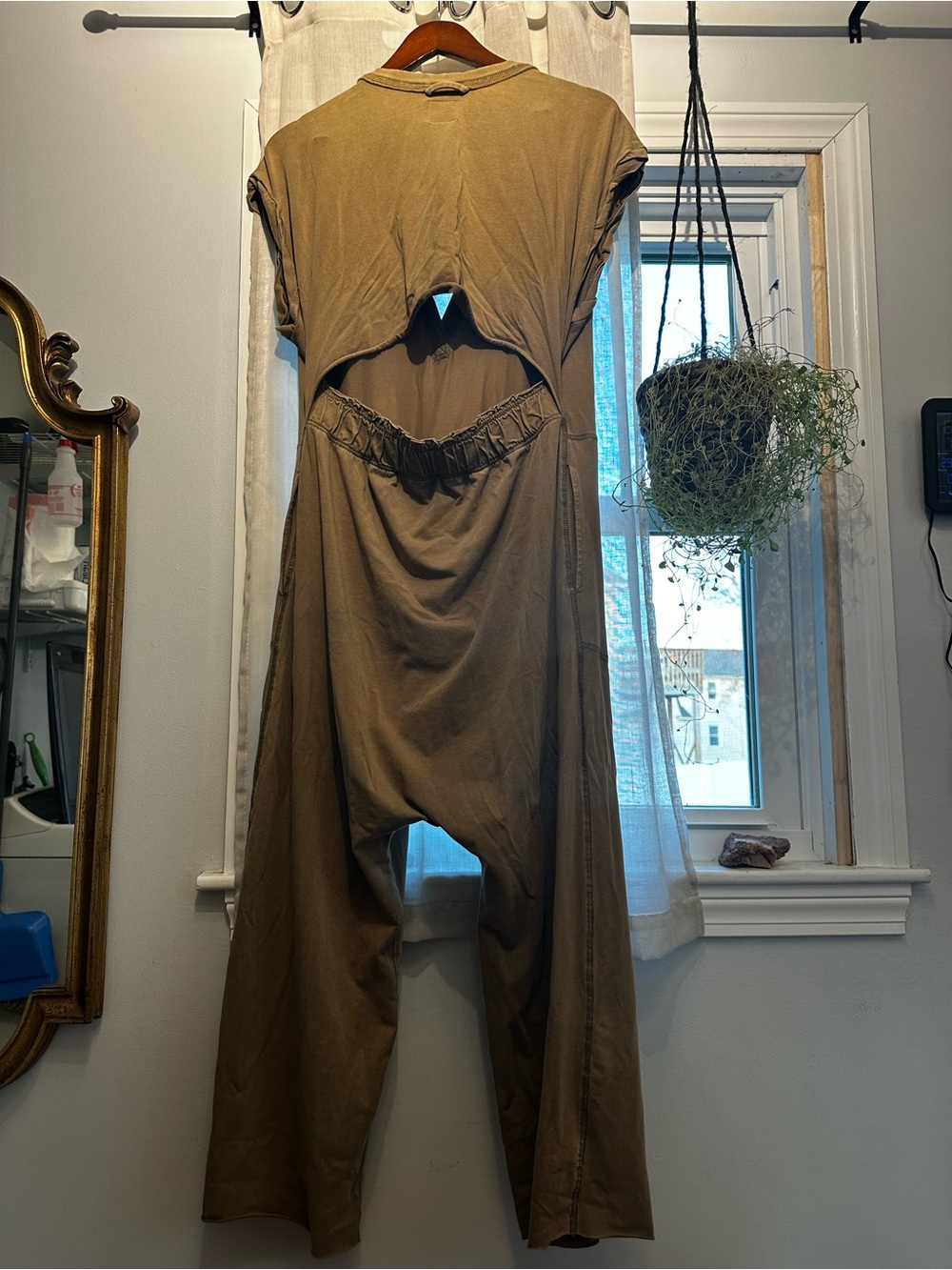 Free People Hot Shot Onsie Olive Brown size M